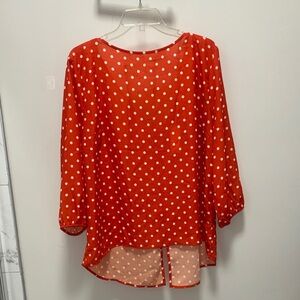 Red Polka Dot Women's Top